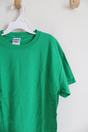 Gildan Bright Green Cotton Shirt | Youth L (14/16)