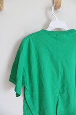 Gildan Bright Green Cotton Shirt | Youth L (14/16)