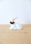 Fenton Vintage Hand Painted White Ceramic Deer