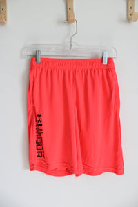 Under Armour Bright Coral Athletic Shorts | Youth L (14/16)