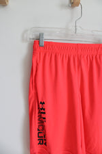 Under Armour Bright Coral Athletic Shorts | Youth L (14/16)