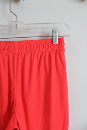 Under Armour Bright Coral Athletic Shorts | Youth L (14/16)