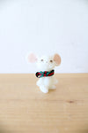 Fenton Vintage Hand Painted White Ceramic Mouse