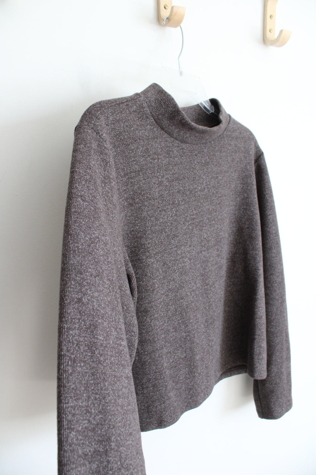 Old Navy Brown Mock Neck Cropped Top | L
