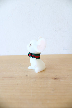 Fenton Vintage Hand Painted White Ceramic Mouse