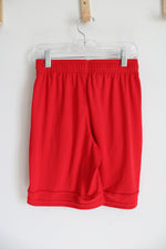 Under Armour Loose Fit Red Athletic Shorts | Youth M (10/12)