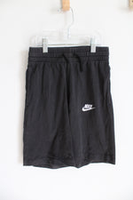 Nike Black Cotton Shorts | Youth S (8)