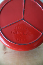 Prizer Ware Vintage Red Cast Iron Enamel Dutch Oven