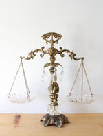 Brass & Crystal Decorative Scales Of Justice