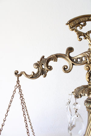 Brass & Crystal Decorative Scales Of Justice