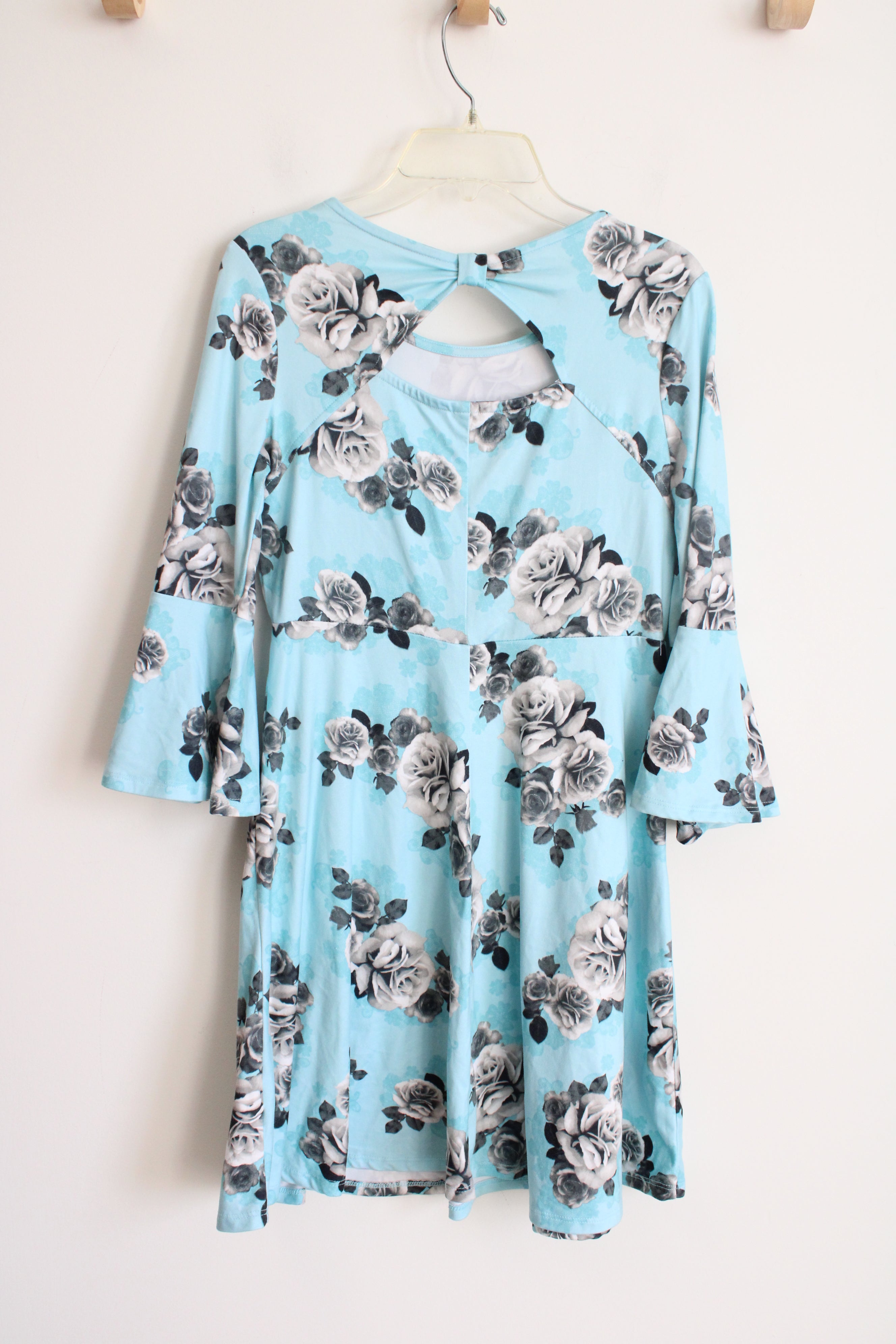 Justice Blue Floral Long Sleeved Dress | Youth 12