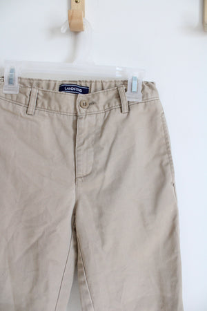 Lands' End Elastic Waist Khaki Pants | 10 Short