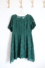 MSLG Dark Green Lace Dress | L