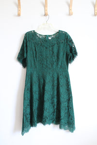 MSLG Dark Green Lace Dress | L