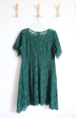 MSLG Dark Green Lace Dress | L