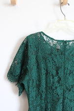MSLG Dark Green Lace Dress | L