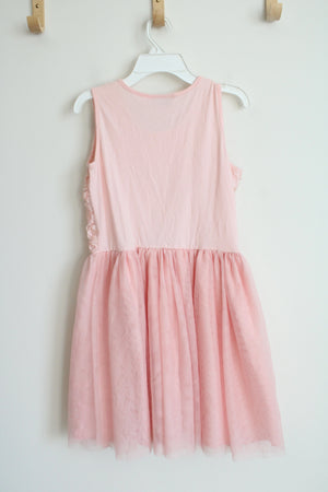 Children's Place Pink Ruffled Flower Tulle Dress | Youth XL (14)