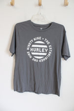 Hurley Gray Logo Cotton Tee | XL