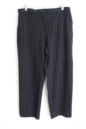 Briggs New York Black Striped Trouser Pant | 16