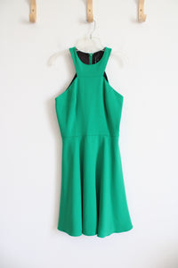 Jay Godfrey High-Neck Fit & Flare Green Dress | 0