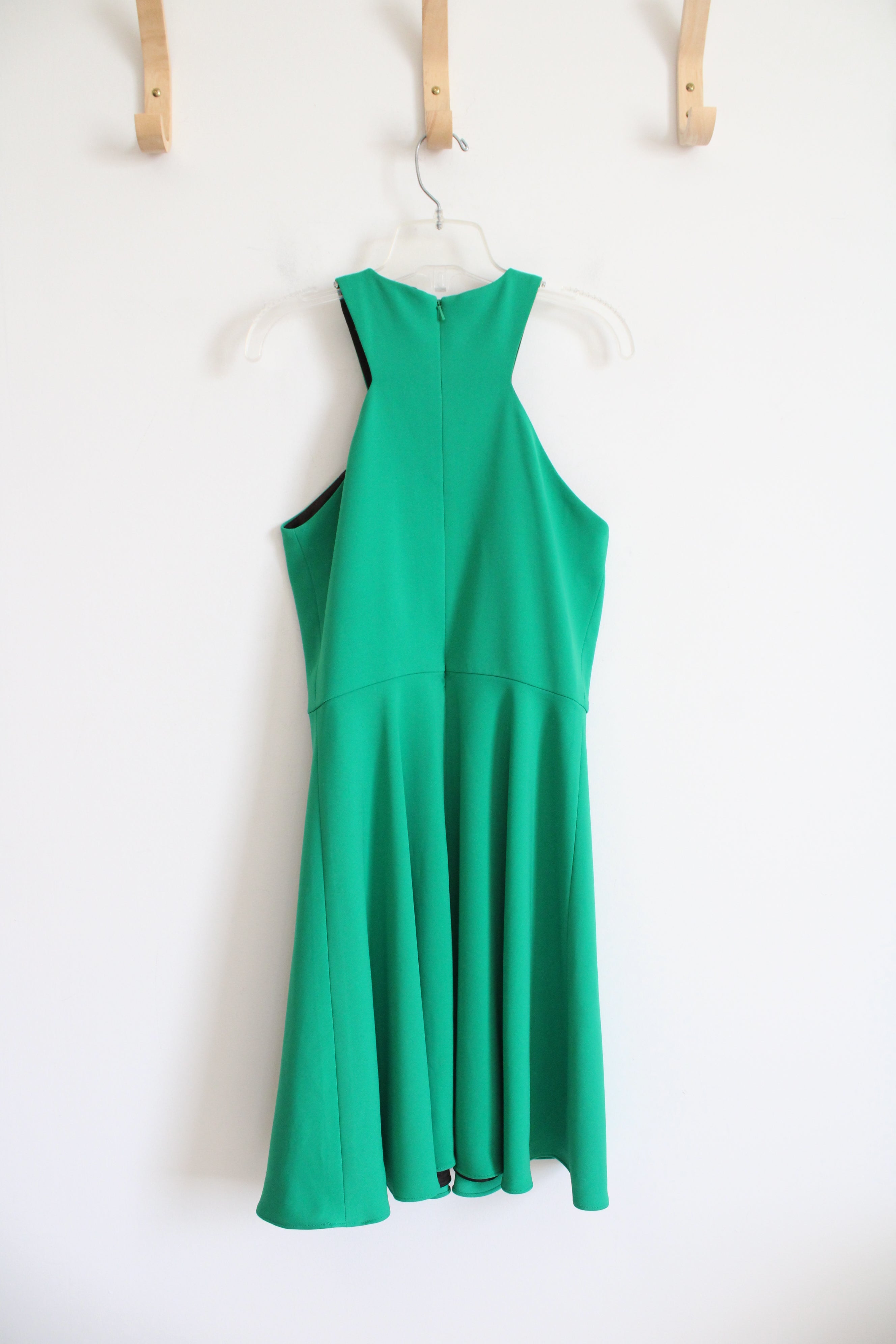 Jay Godfrey High-Neck Fit & Flare Green Dress | 0