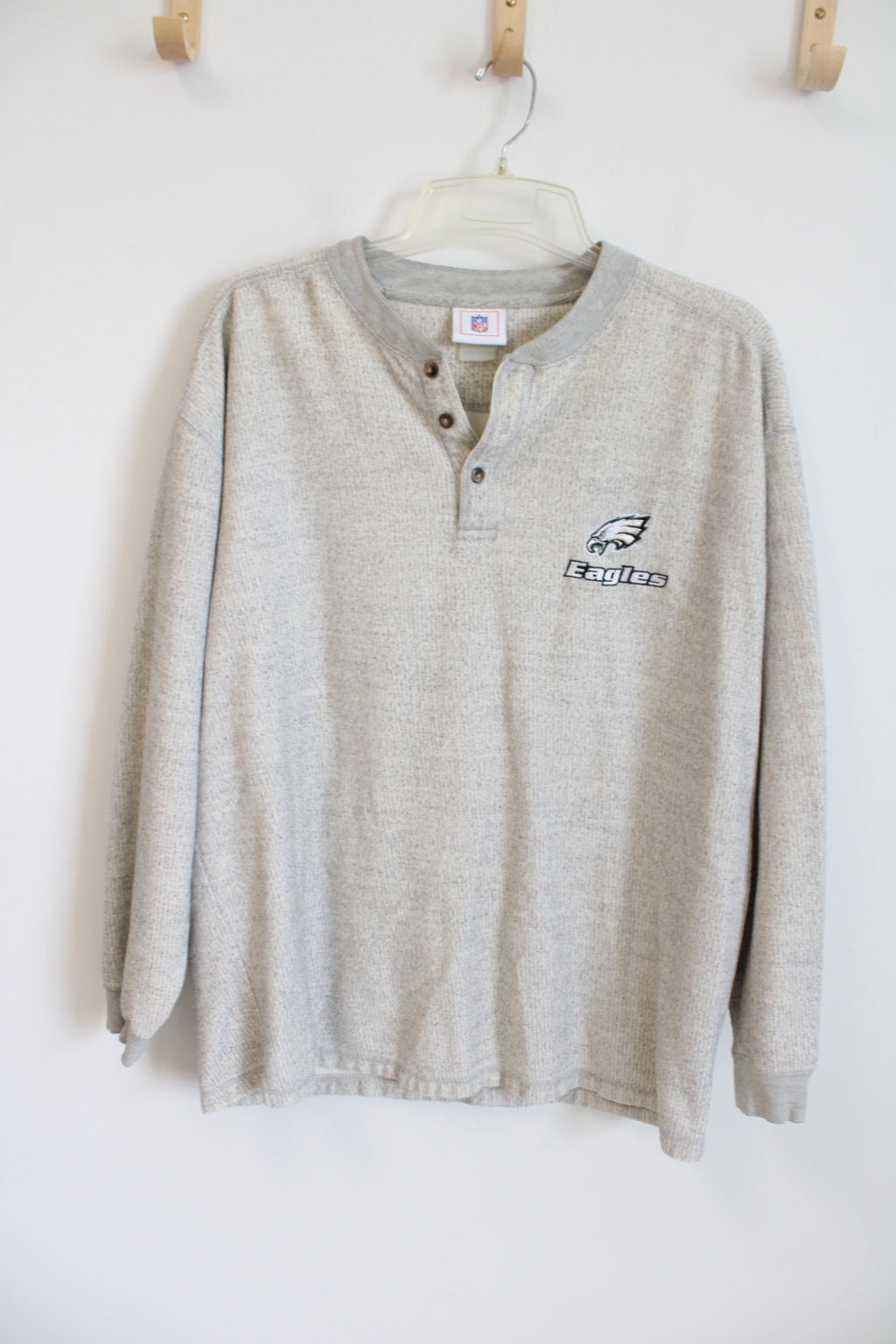 NFL Philadelphia Eagles Vintage Henley Fleece Pullover | XL