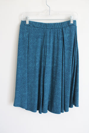 Lularoe Blue Patterned Skirt | L