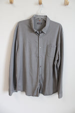 Van Heusen Gray Traver Button Down Soft Shirt | XL