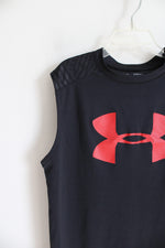 Under Armour Black & Red Muscle Tank | Youth M (10/12)