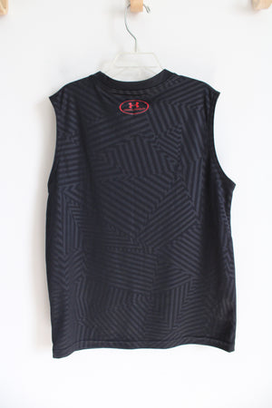 Under Armour Black & Red Muscle Tank | Youth M (10/12)