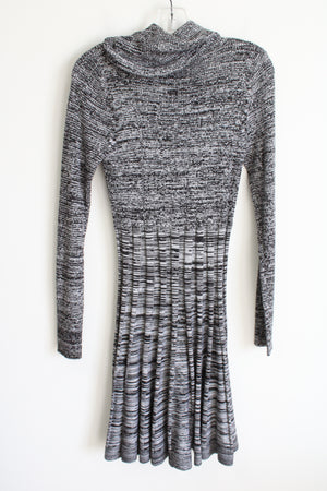 Calvin Klein Gray & Black Cowl Neck Sweater Dress | S