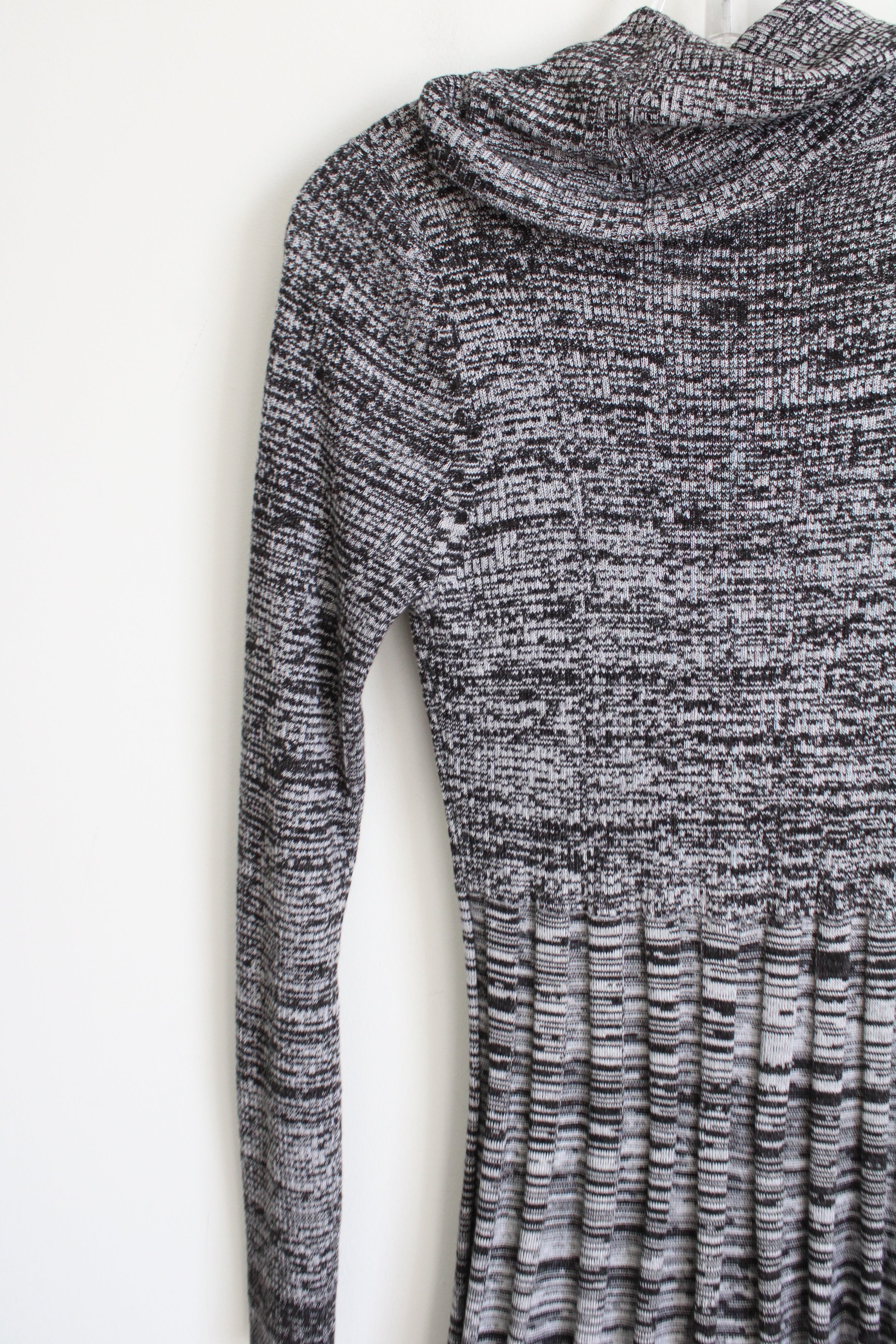 Calvin Klein Gray & Black Cowl Neck Sweater Dress | S