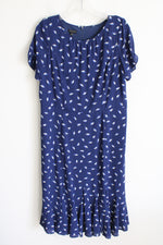 Talbots Blue Patterned Dress | 8