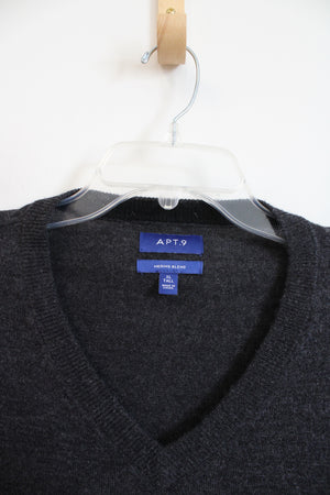 APT.9 Gray Merino Wool Blend Sweater | XL Tall