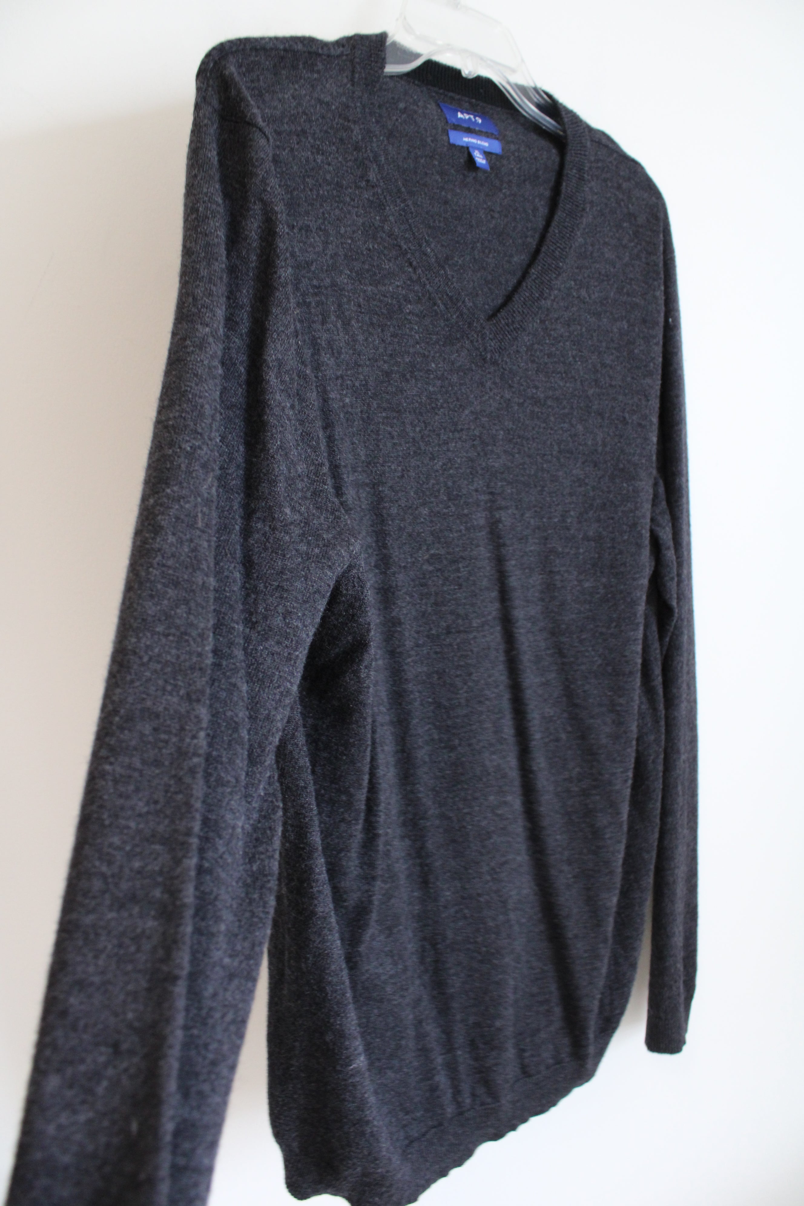 APT.9 Gray Merino Wool Blend Sweater | XL Tall