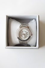 Studio I Time Crystal Embedded Silver Analog Watch