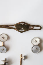 Set Of Various Vintage Pins, Cuff Links, Tie Bars