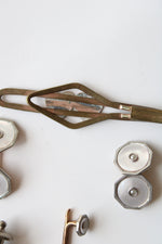 Set Of Various Vintage Pins, Cuff Links, Tie Bars