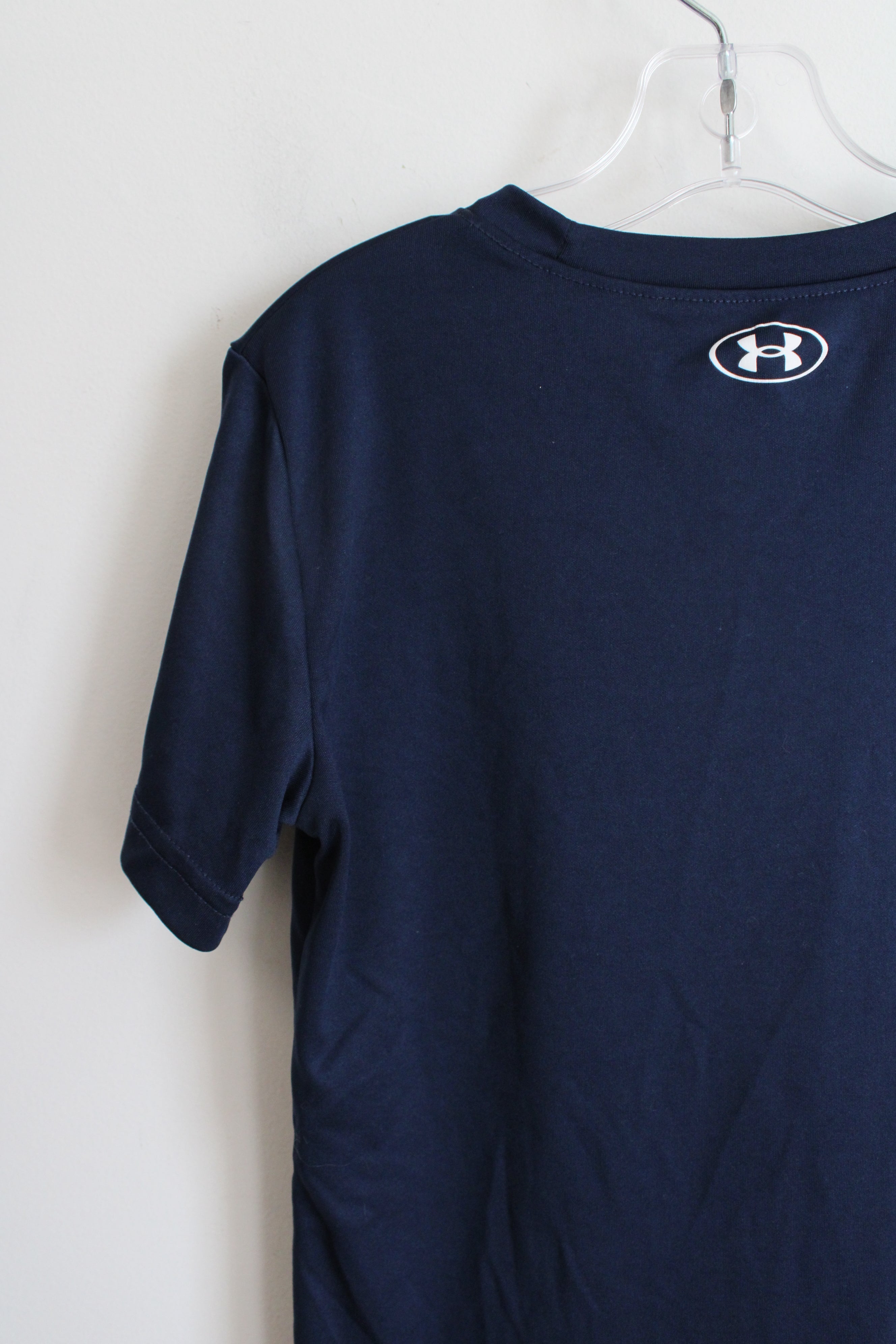 Under Armour Navy & Orange Logo Shirt | Youth 7