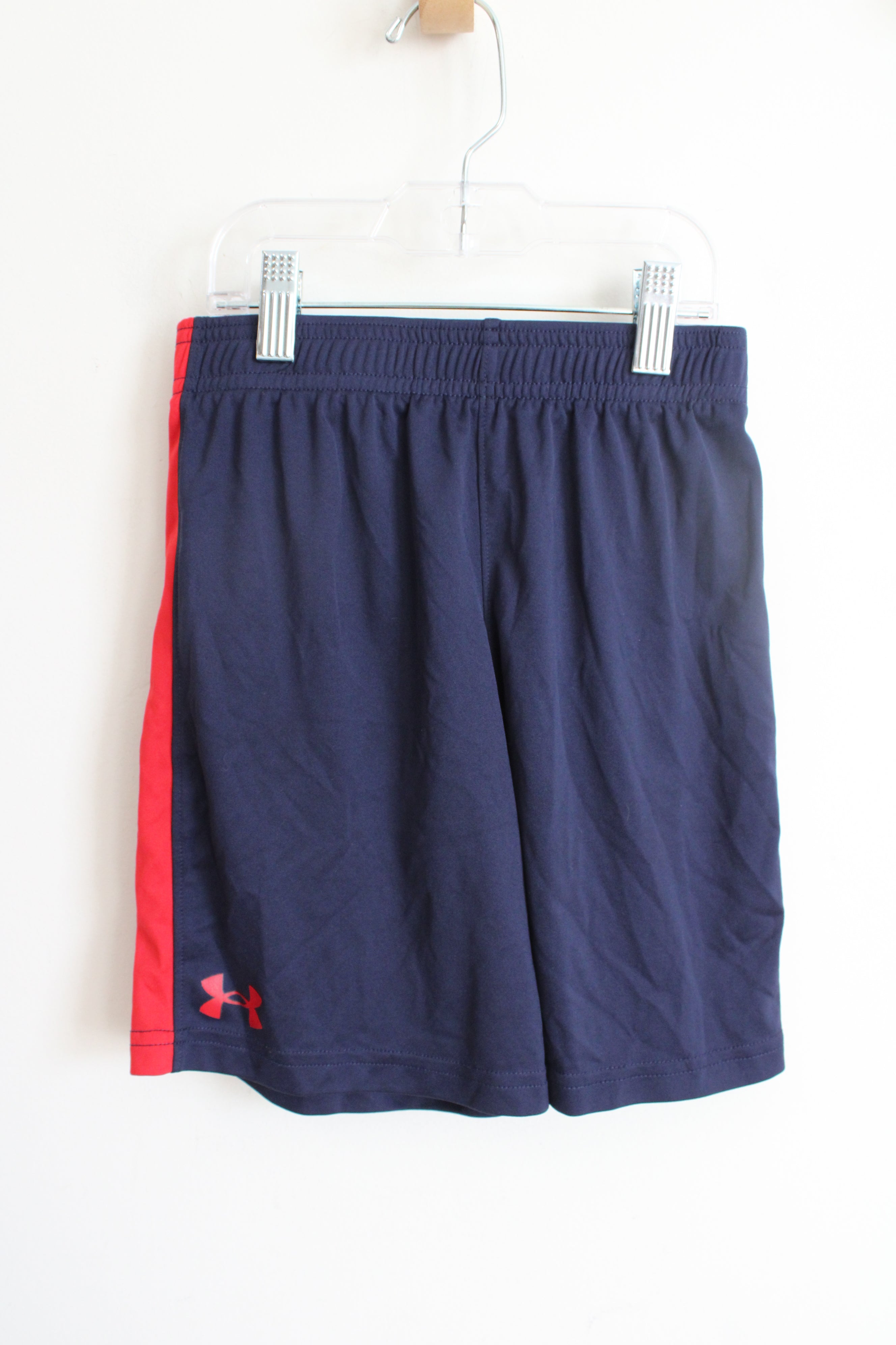 Under Armour Navy & Red Athletic Shorts | 7