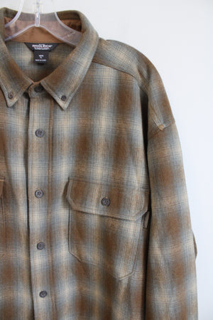 Woolrich Brown Wool Blend Flannel | XL