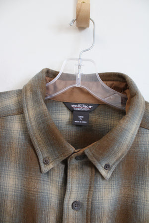 Woolrich Brown Wool Blend Flannel | XL