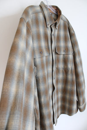 Woolrich Brown Wool Blend Flannel | XL