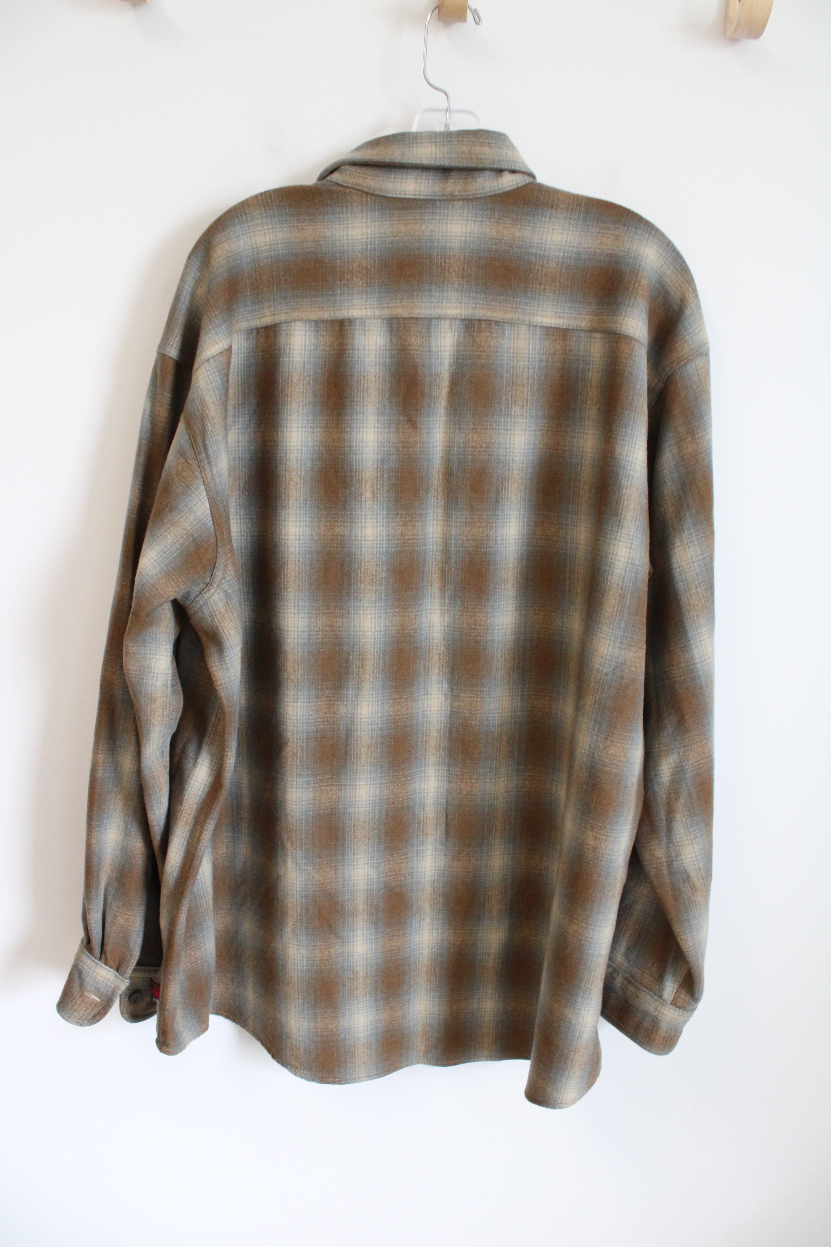 Woolrich Brown Wool Blend Flannel | XL