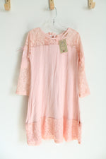 NEW Mia Bella Baby Couture Light Pink Lacey Dress | Youth 8