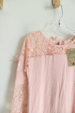 NEW Mia Bella Baby Couture Light Pink Lacey Dress | Youth 8