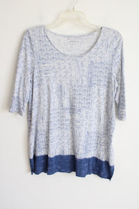 J.Jill PureJill Blue PJ A-Line Print Tunic Top | M Petite