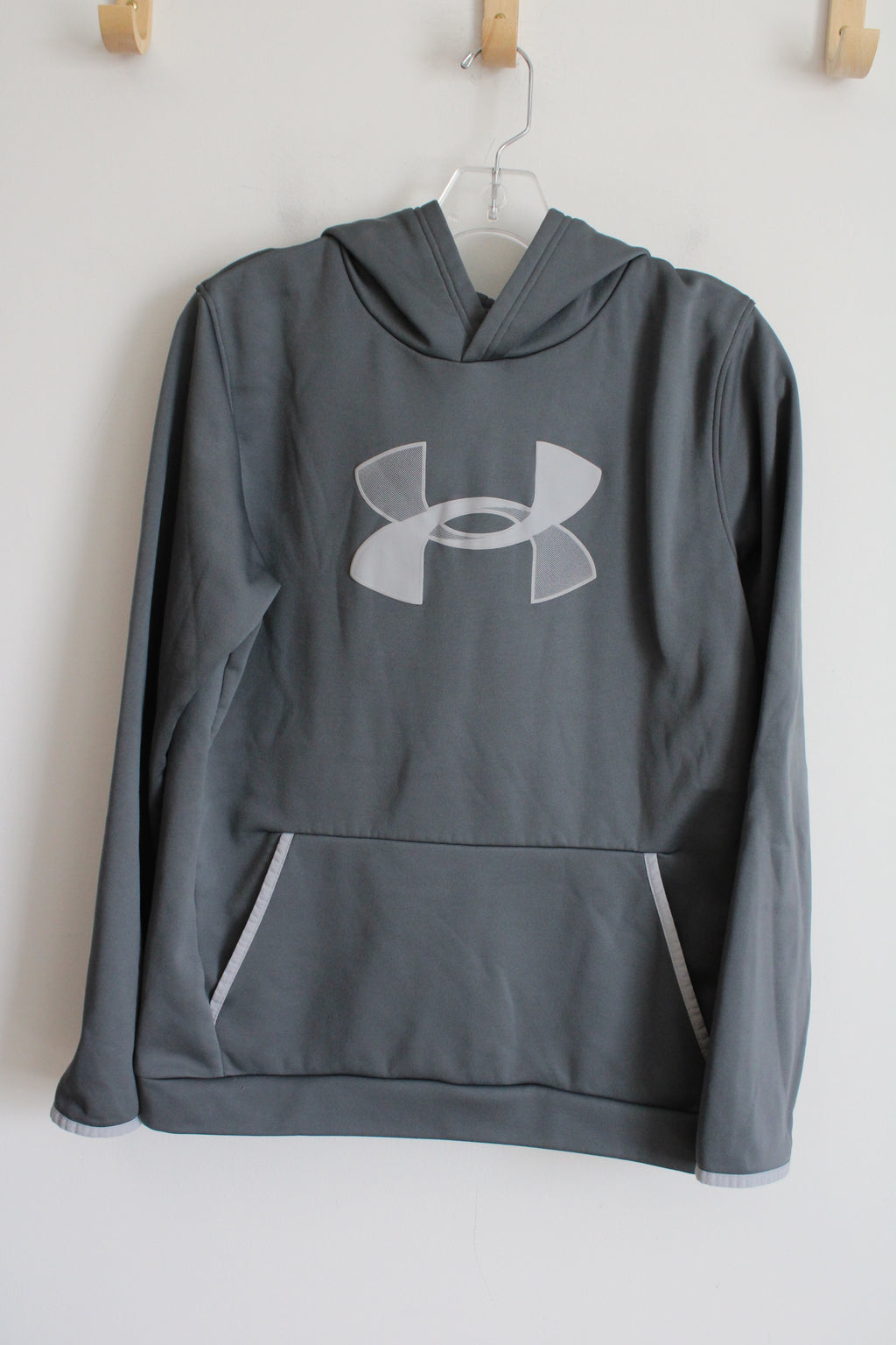 Under Armour Gray Logo Fleece Lined Hoodies | Youth XL (18-20)