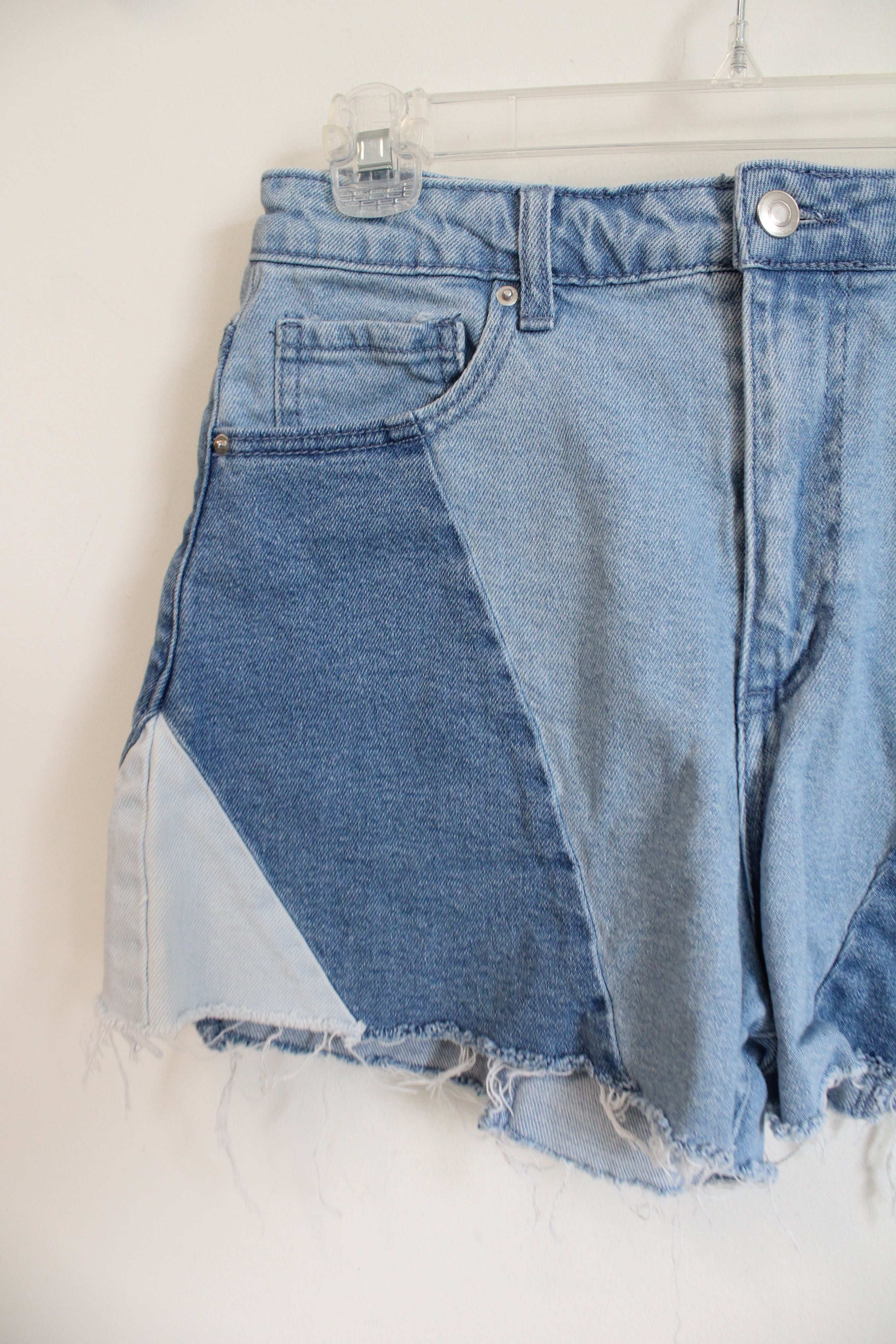 SO Denim Multi Wash Jeans High Rise Distressed Shortie Shorts | 9/29W