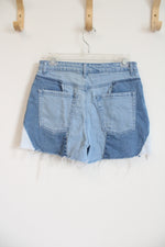 SO Denim Multi Wash Jeans High Rise Distressed Shortie Shorts | 9/29W